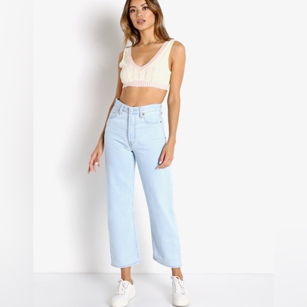 Levi’s Ribcage Straight Ankle Jeans Bernal Love Size 29